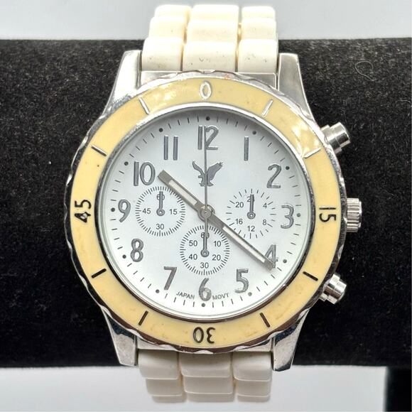 Silver & White American Eagle Men's Watch - Picture 1 of 5